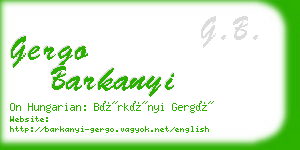 gergo barkanyi business card